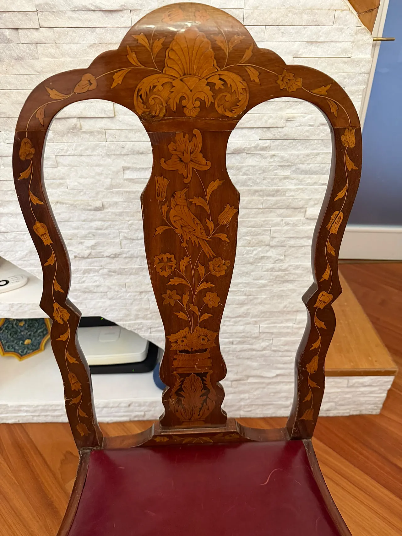 Dutch inlaid chair, 19th century 2