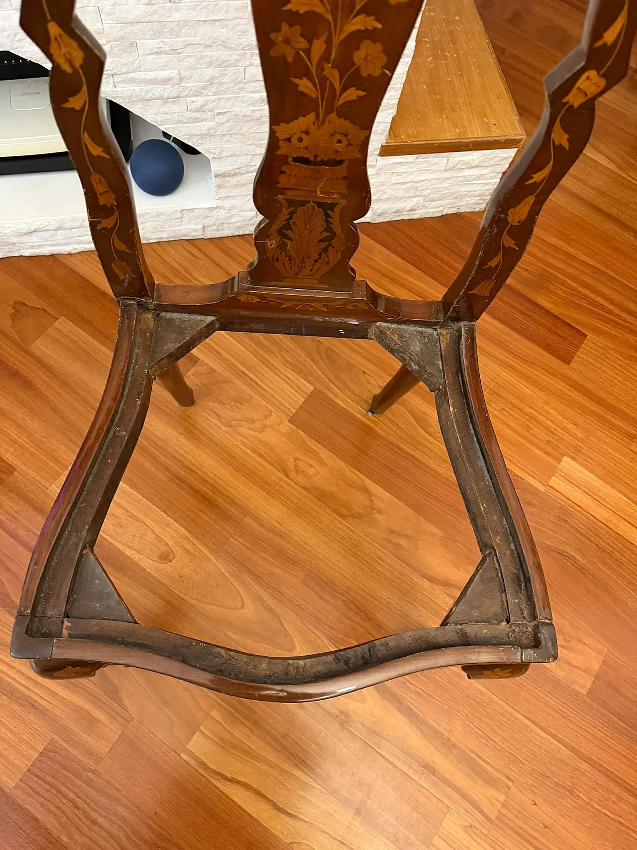 Dutch inlaid chair, 19th century 4