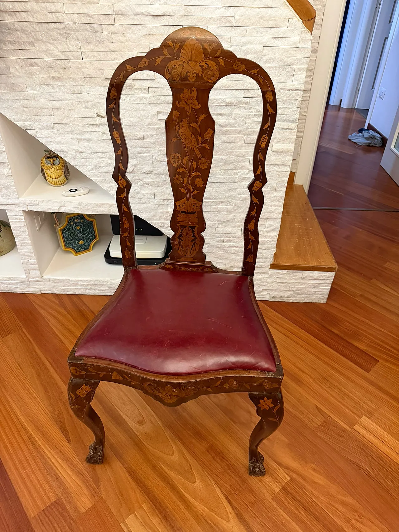 Dutch inlaid chair, 19th century 8