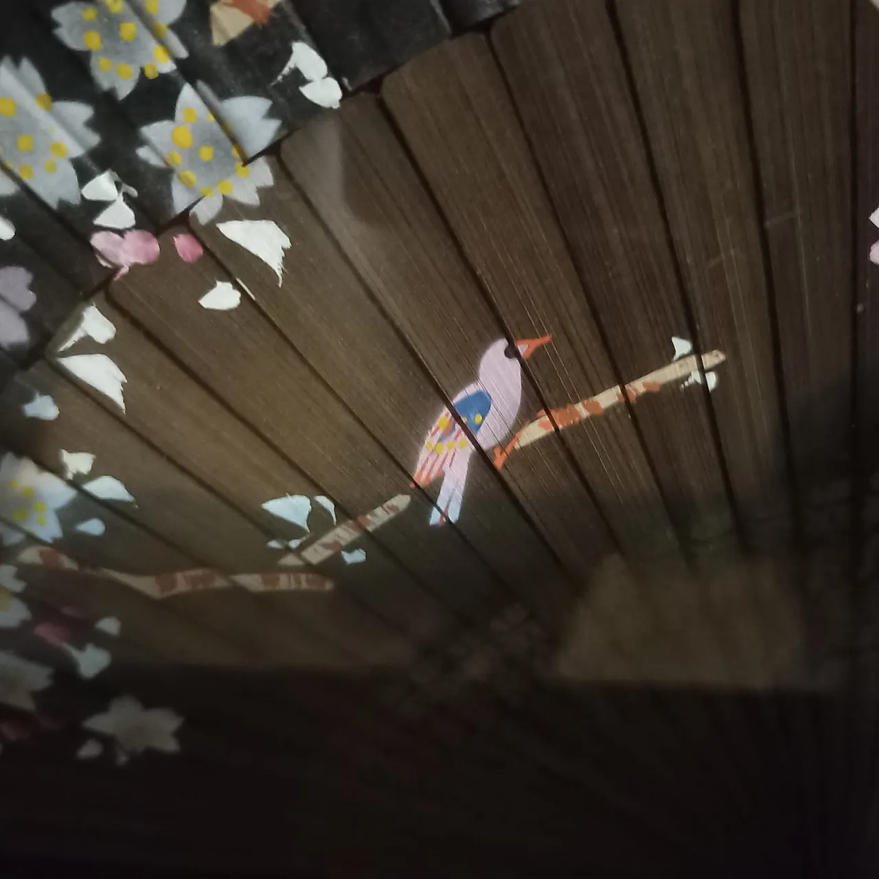 Japanese fan in a gilded wood and glass case, 1930s 11