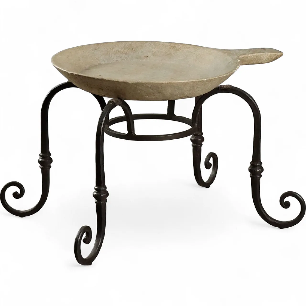 Wrought iron and marble coffee table, early 20th century 11