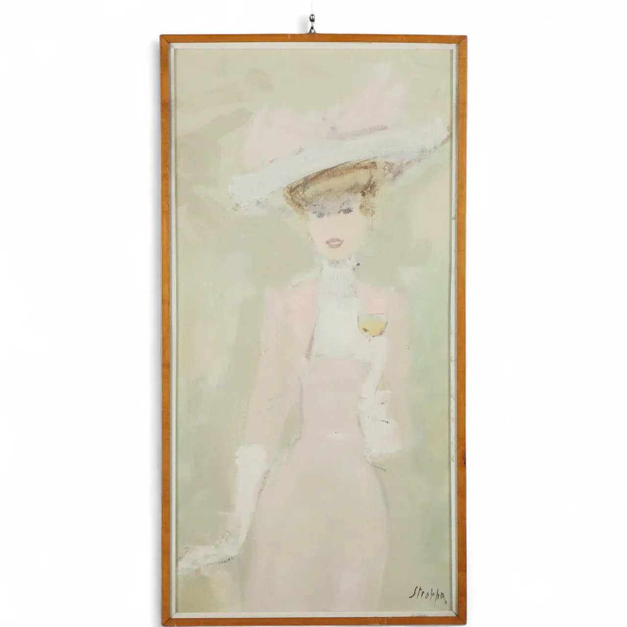 Painting by Leonardo Stroppa, oil on hardboard, 20th century 9
