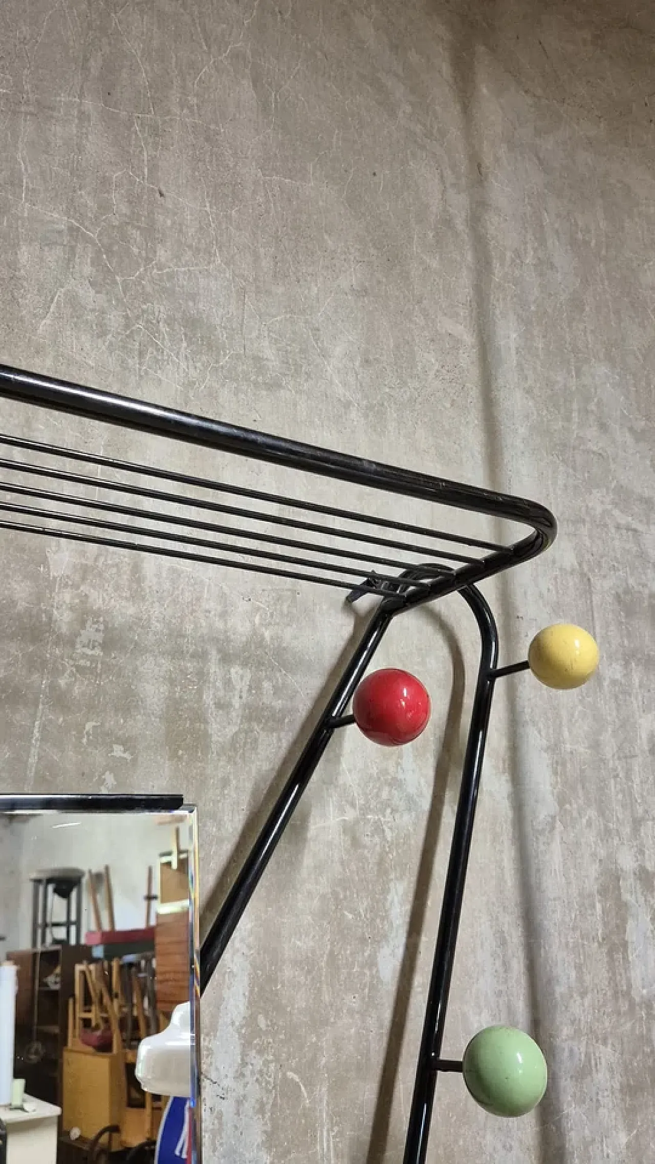 Coat rack attr. to Roger Feraud, metal with coloured spheres, 1970s 6