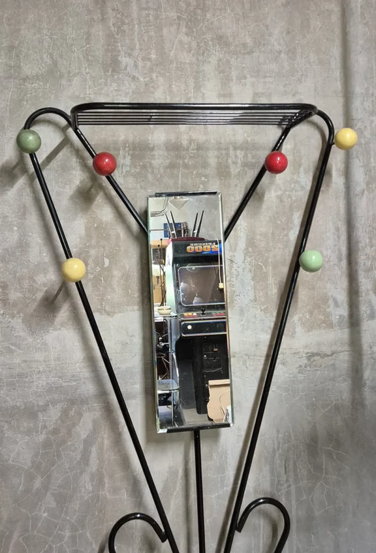 Coat rack attr. to Roger Feraud, metal with coloured spheres, 1970s 7