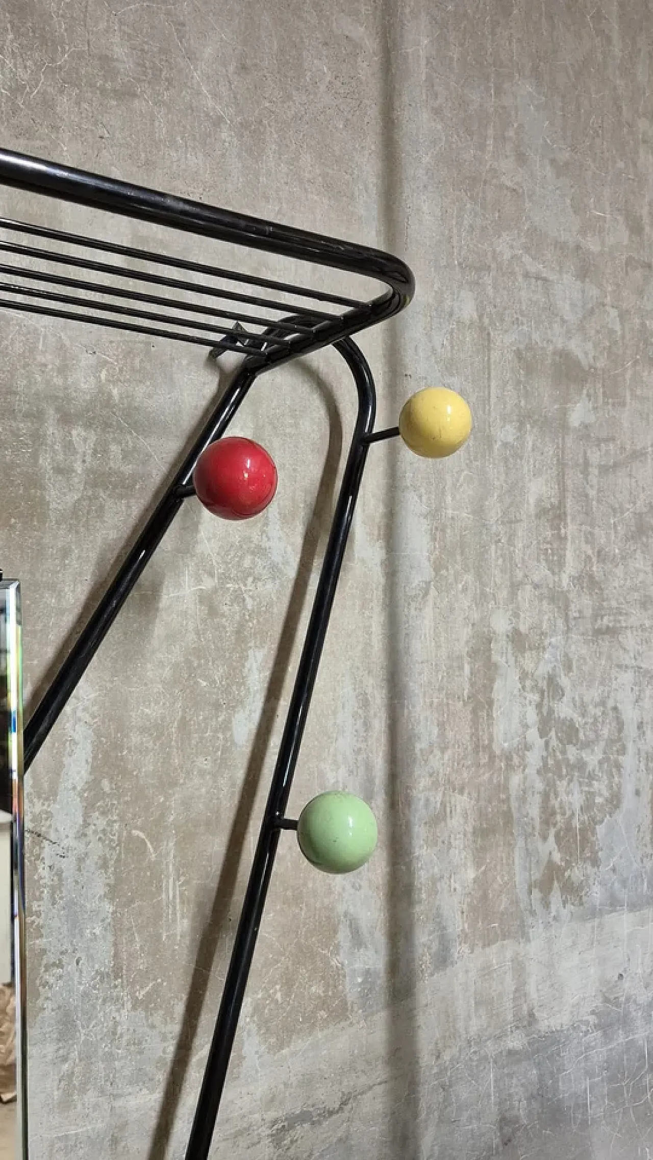 Coat rack attr. to Roger Feraud, metal with coloured spheres, 1970s 8