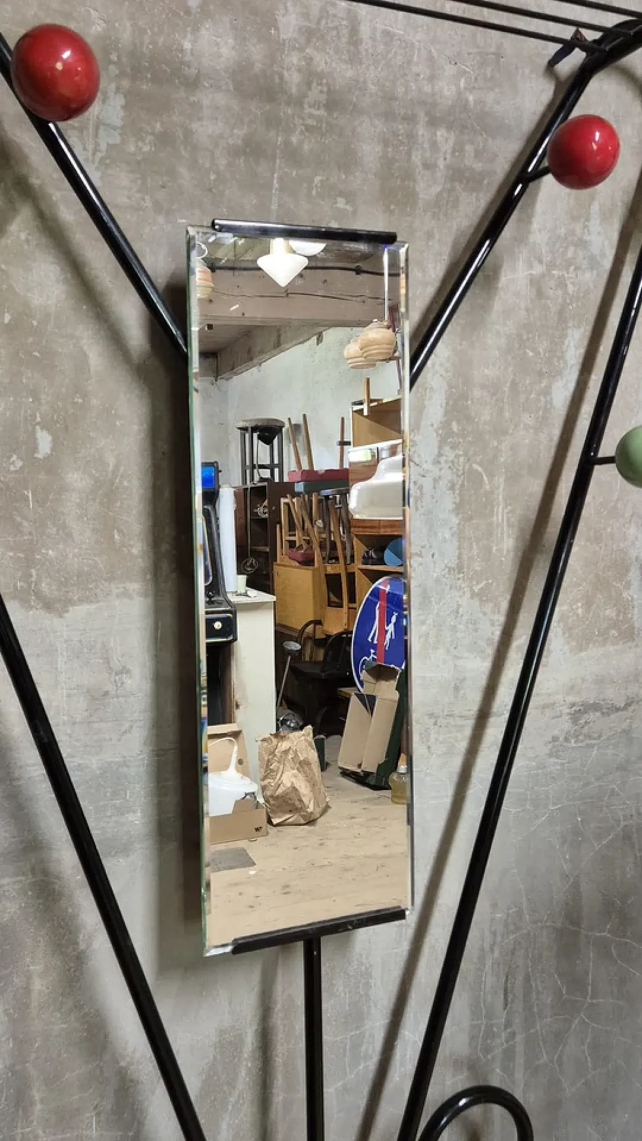 Coat rack attr. to Roger Feraud, metal with coloured spheres, 1970s 11