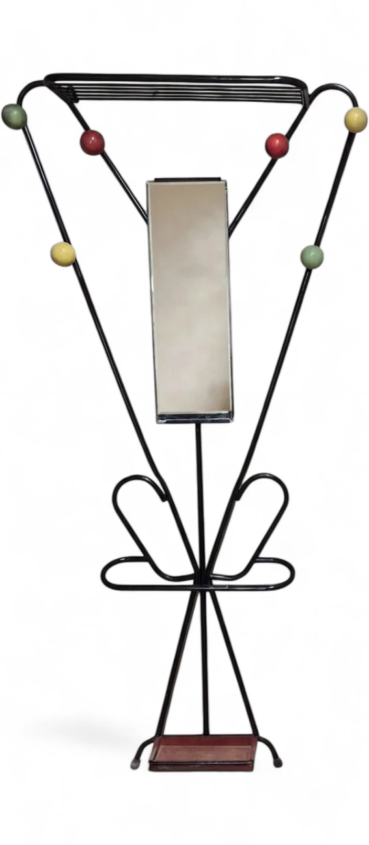 Coat rack attr. to Roger Feraud, metal with coloured spheres, 1970s 12