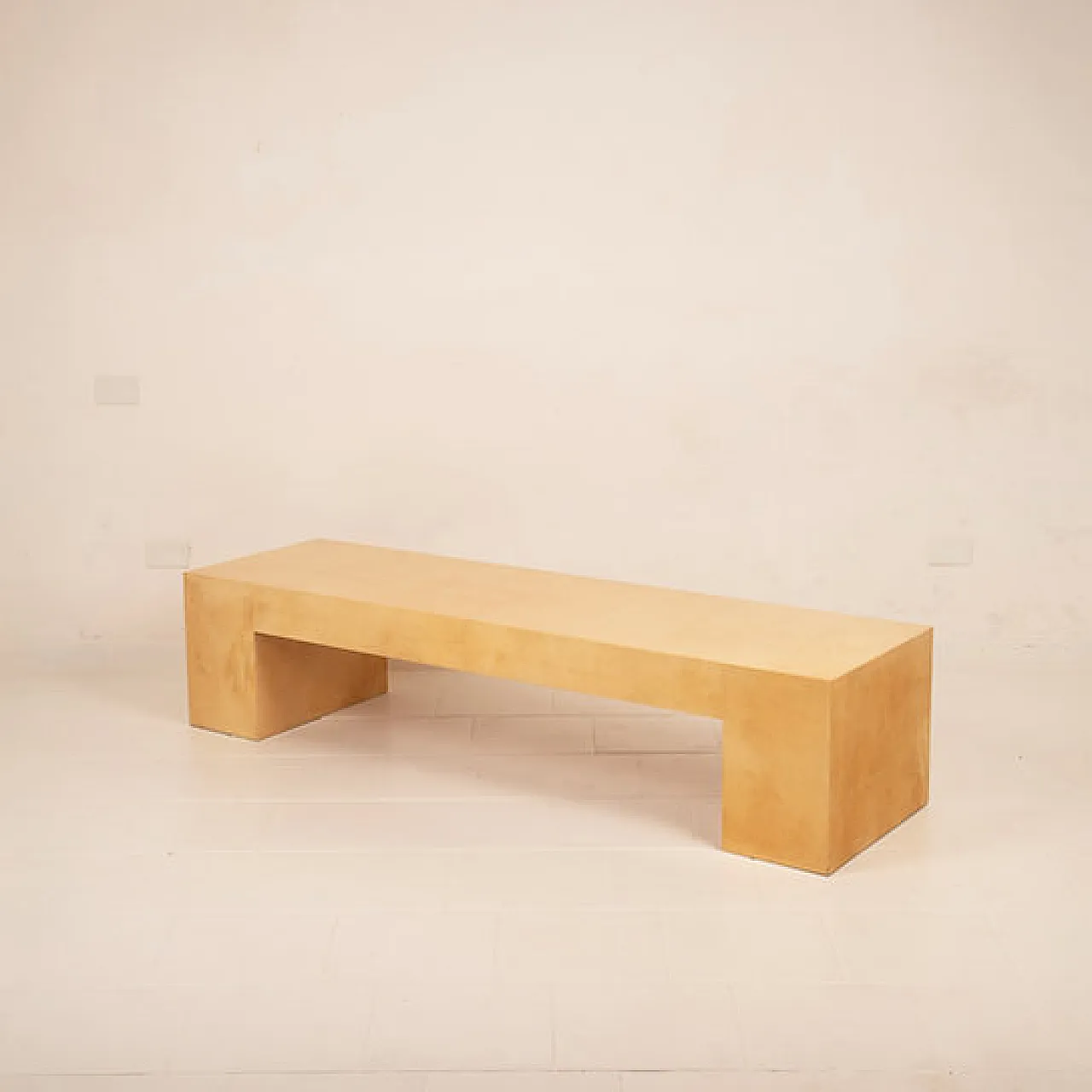 Giorgio Tura parchment custom made coffee table for Tura Milano, 1970s 1