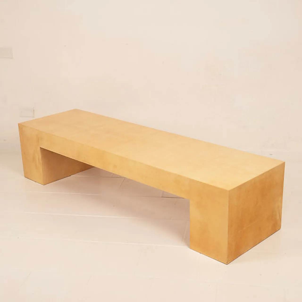Giorgio Tura parchment custom made coffee table for Tura Milano, 1970s 7