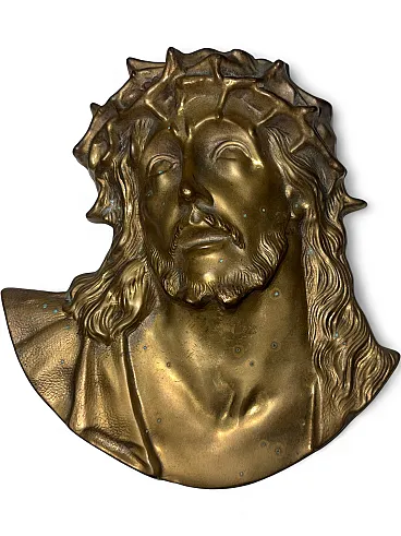 Face of Jesus in brass, 1950s
