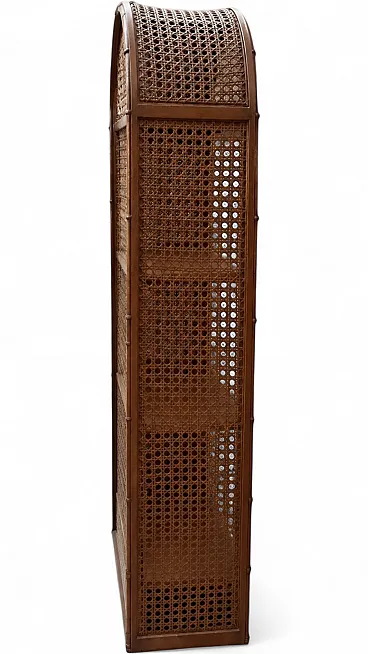 Woven wooden shelf, 70s