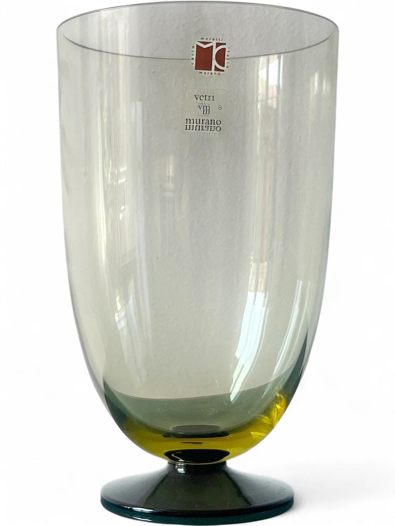 Two-tone Murano glass vase by Carlo Moretti 8