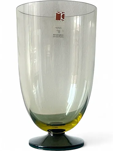 Two-tone Murano glass vase by Carlo Moretti