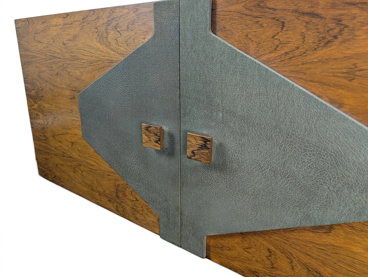 Wooden bar counter with stools and cabinet, 1960s 17
