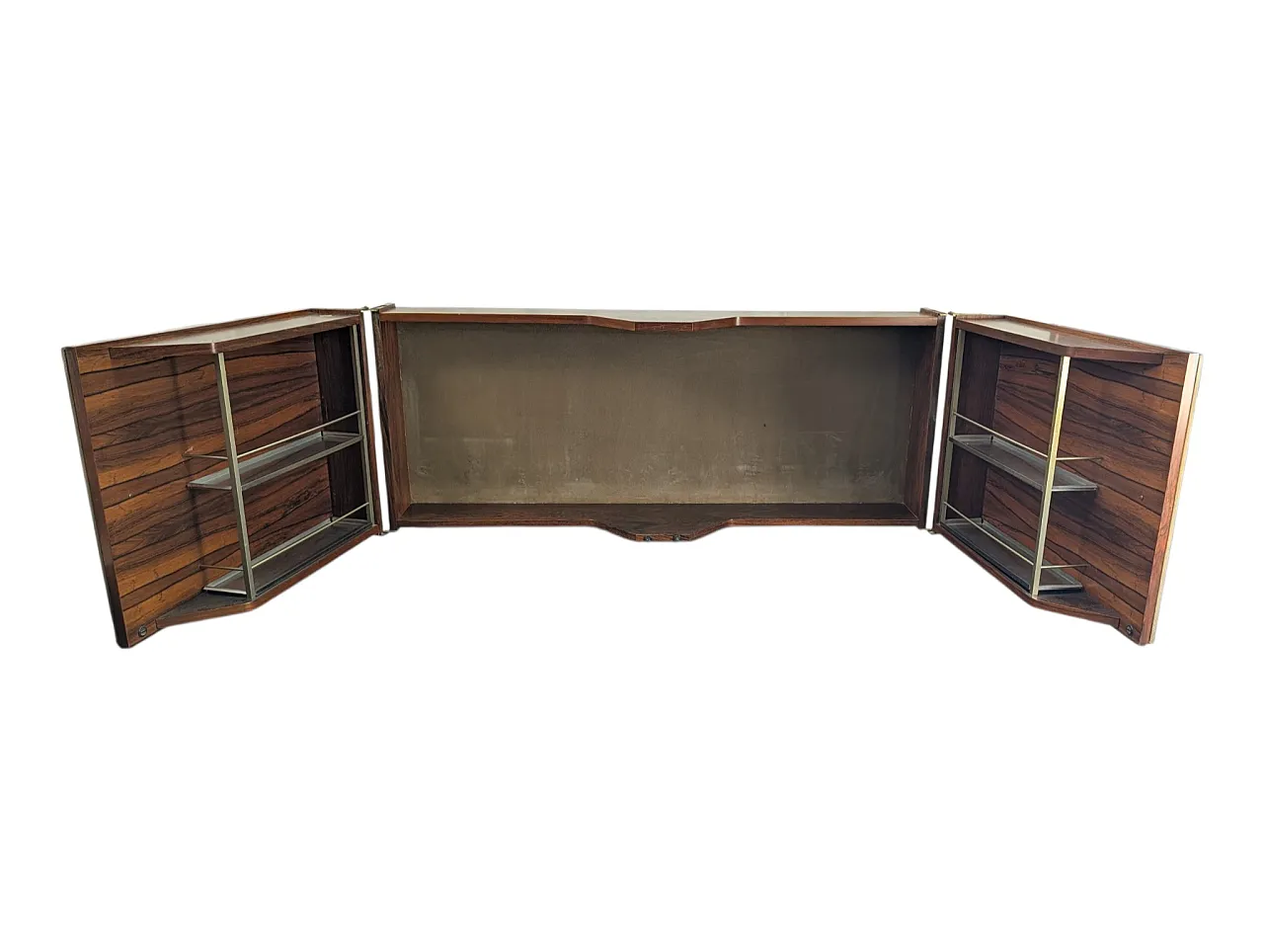 Wooden bar counter with stools and cabinet, 1960s 18