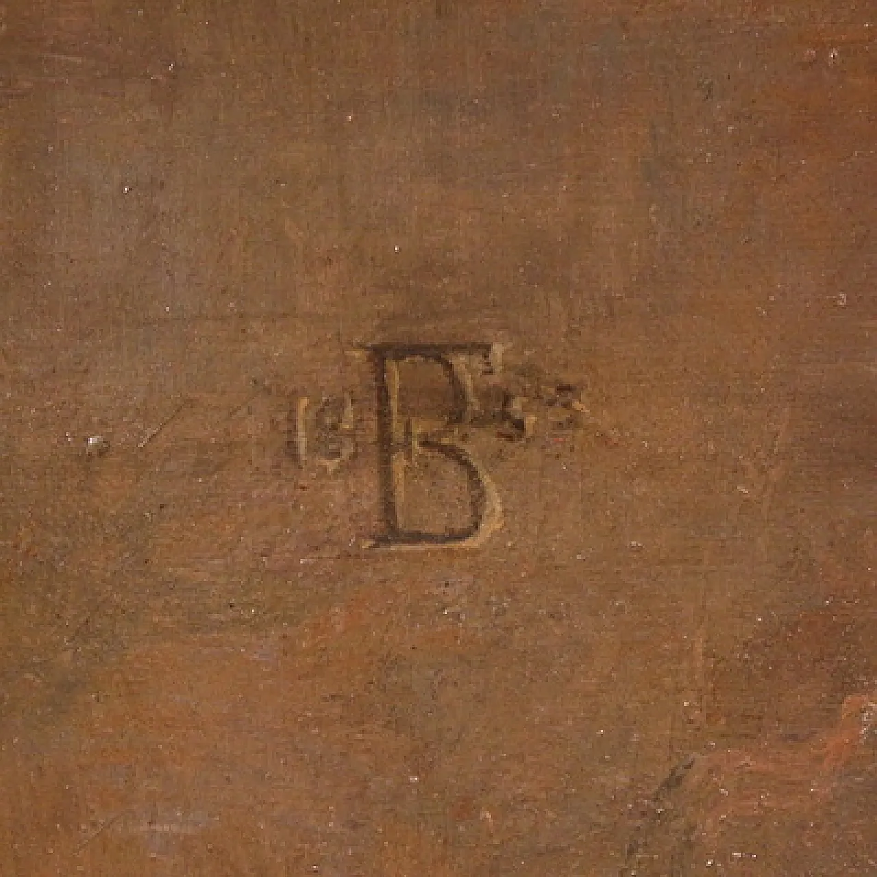 Grande quadro siglato FB e datato 1853, gli innamorati 3