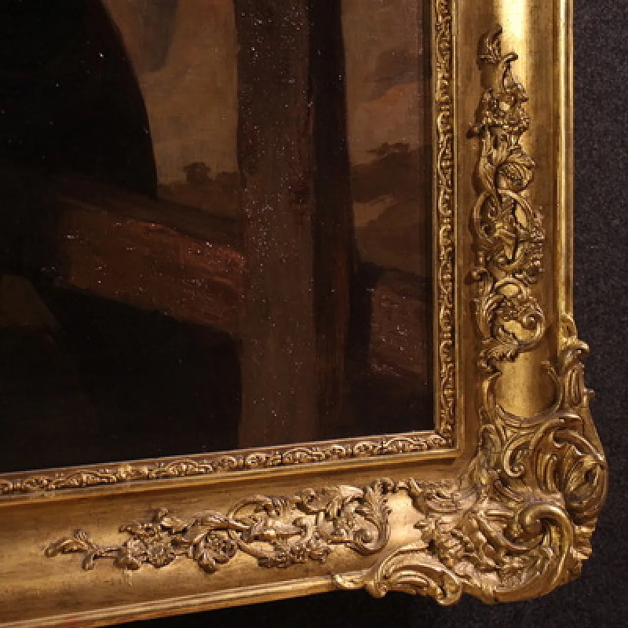 Grande quadro siglato FB e datato 1853, gli innamorati 11