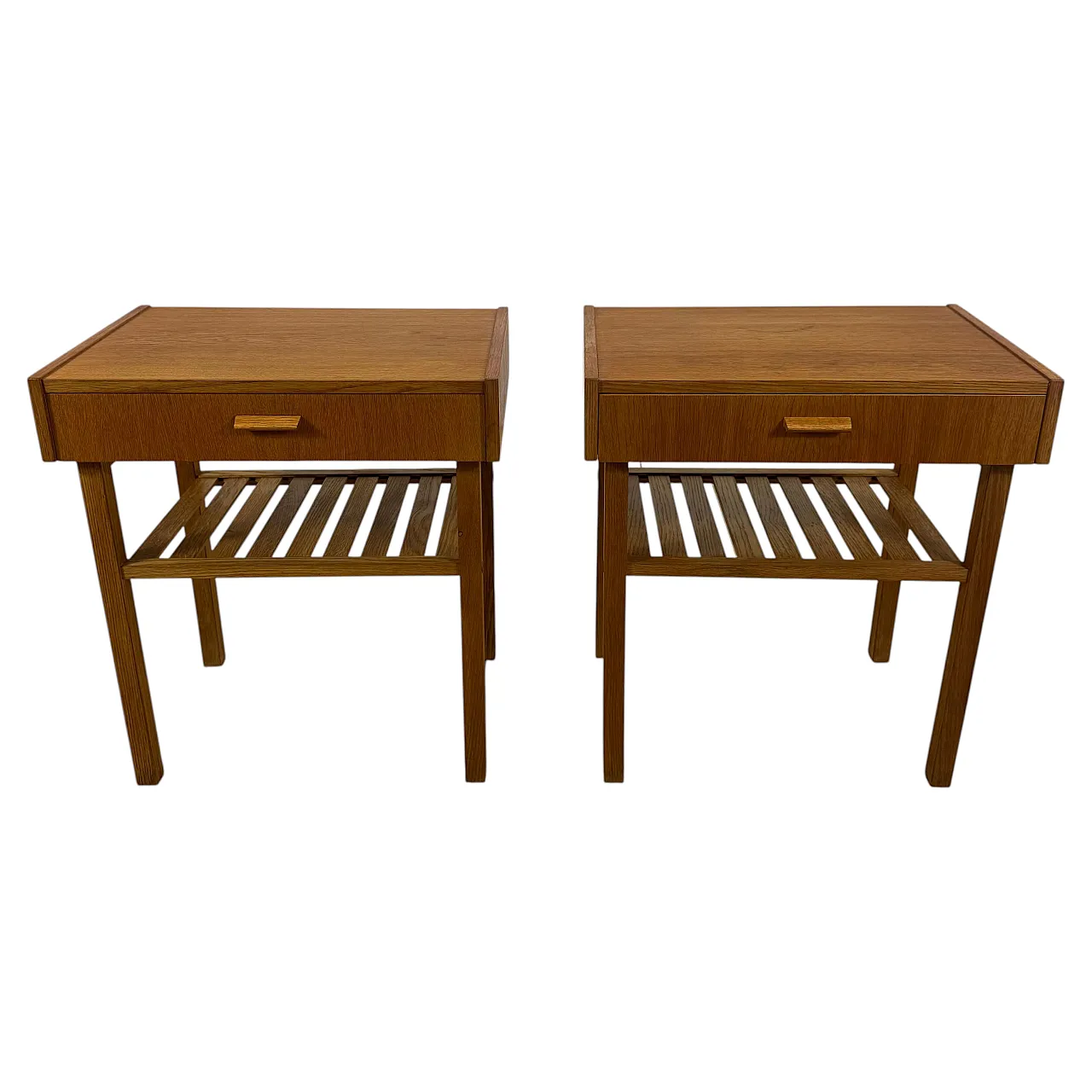 Pair of Swedish teak bedside tables with Scandinavian design, 1960s 1
