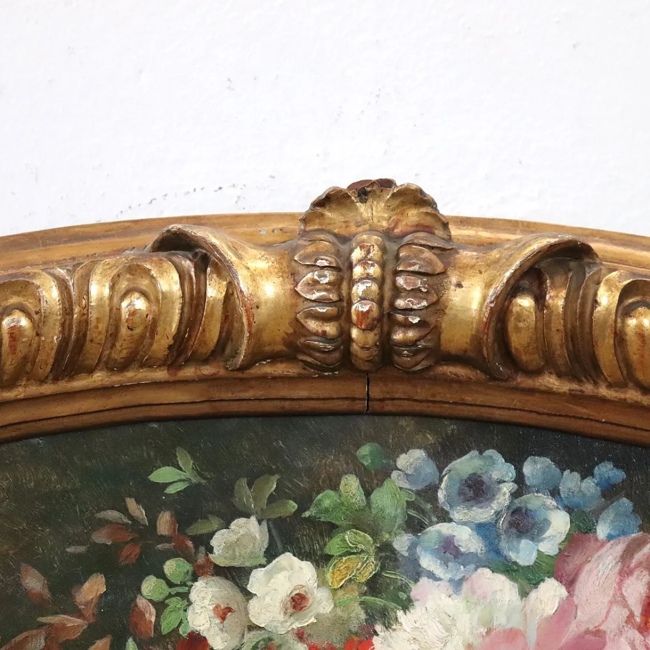 Oil painting on wood signed G. Ceragioli, putti with flowers, early 1900s 12