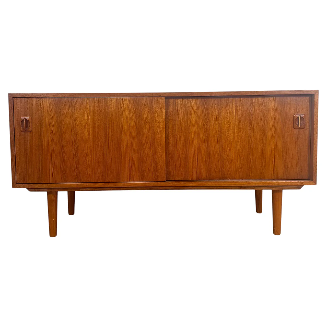 Teak sideboard with internal record holder, 1960s 1