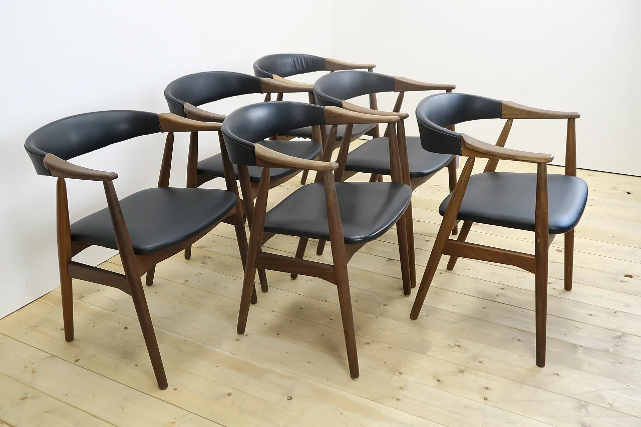 6 Model 213 chairs by Thomas Harlev for Farstrup, 1960s 5
