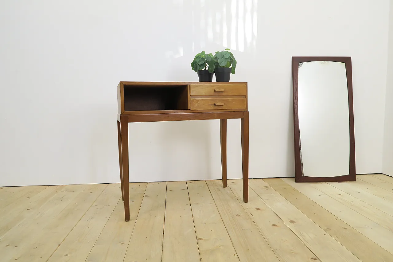 Mid-Century Danish beech entry table, 1960s 4