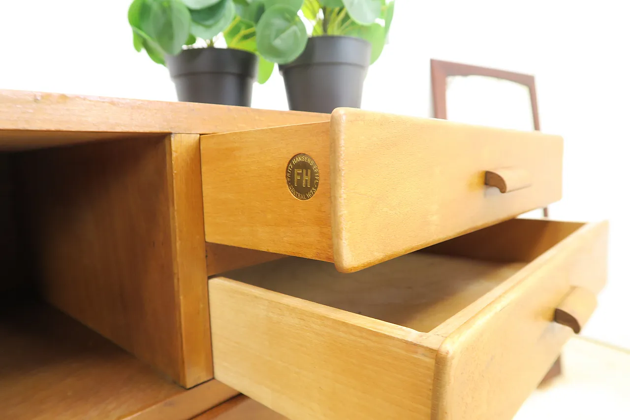 Mid-Century Danish beech entry table, 1960s 5