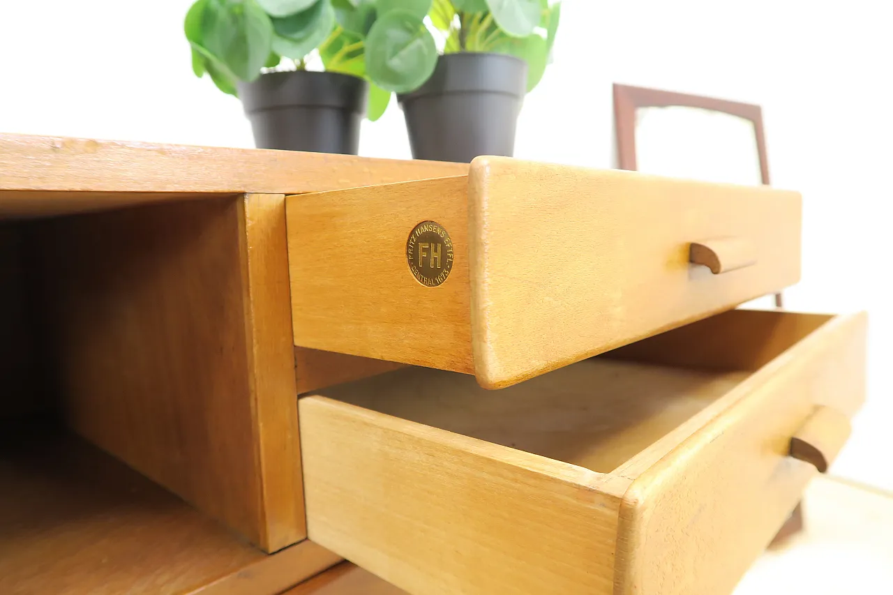 Mid-Century Danish beech entry table, 1960s 6