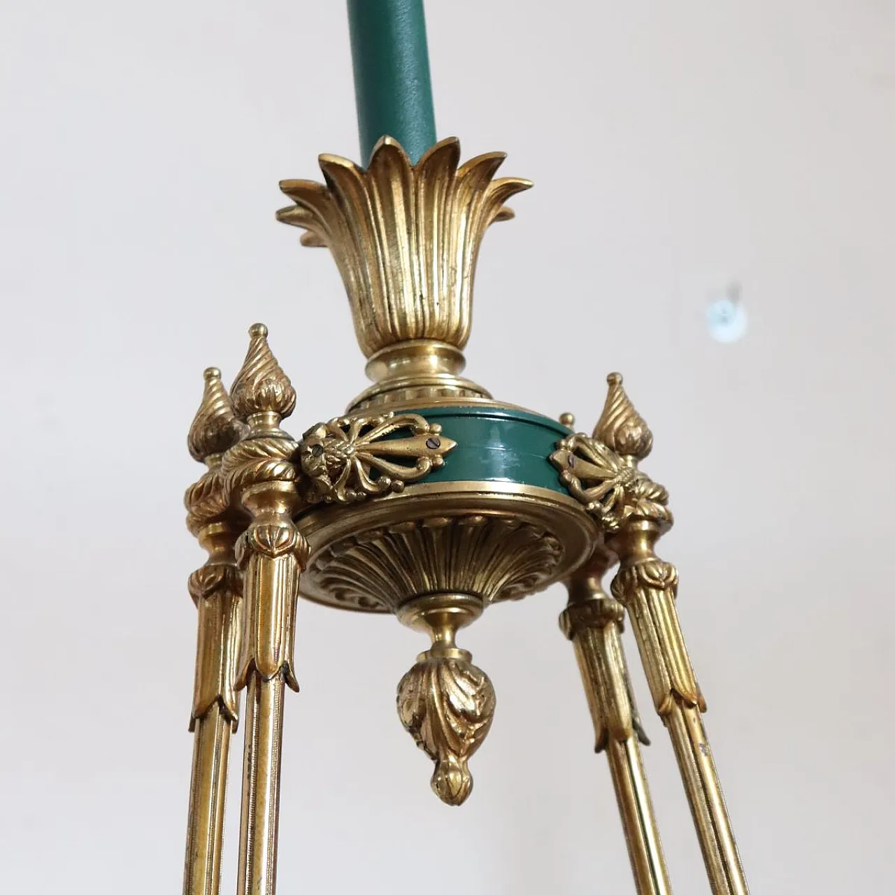 Maestoso lampadario 20 luci in bronzo, inizi '900 13