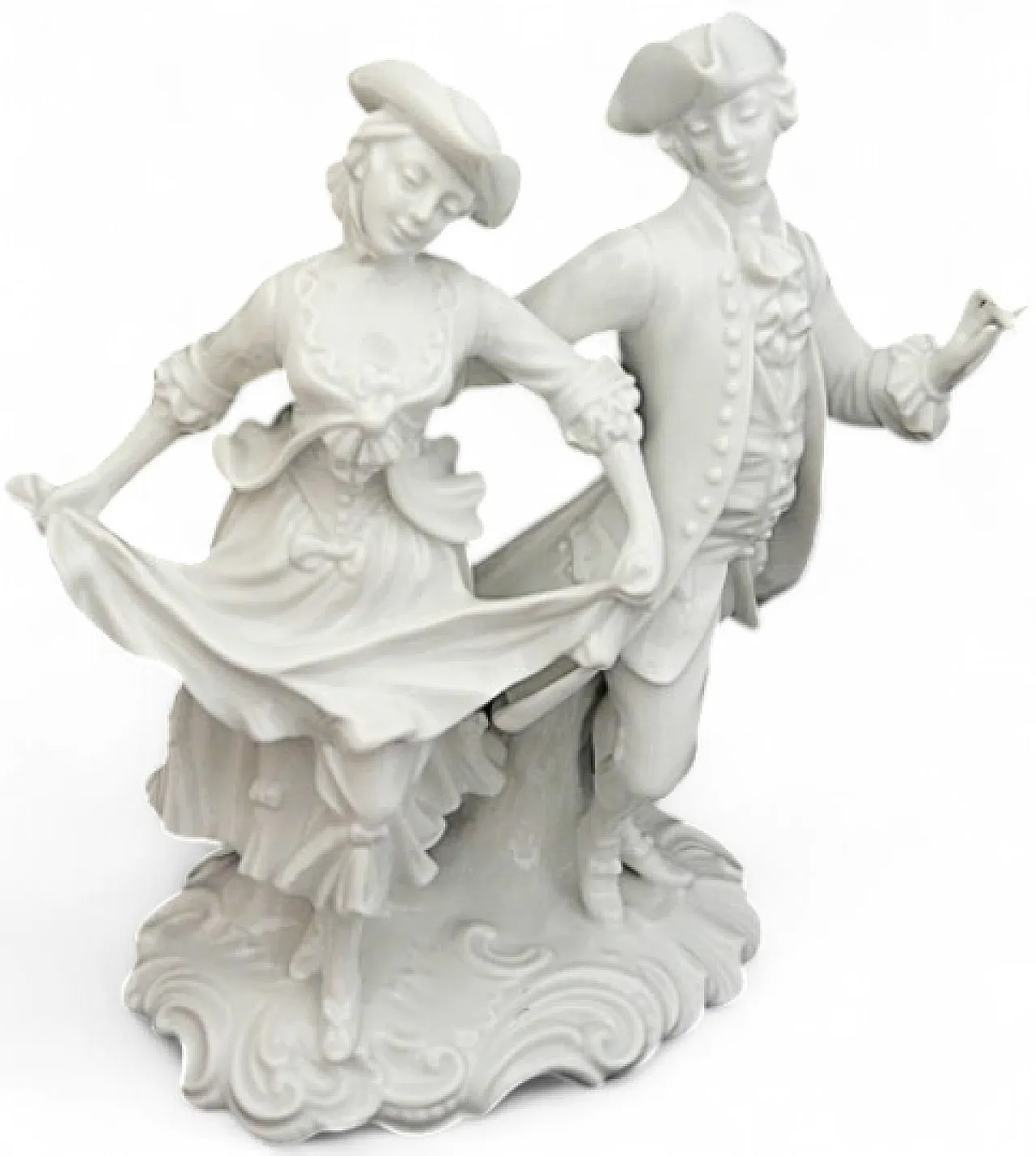 figurine of Dancers, Capodimonte porcelain by Ginori, 1970s 4