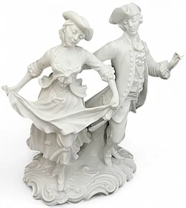 figurine of Dancers, Capodimonte porcelain by Ginori, 1970s