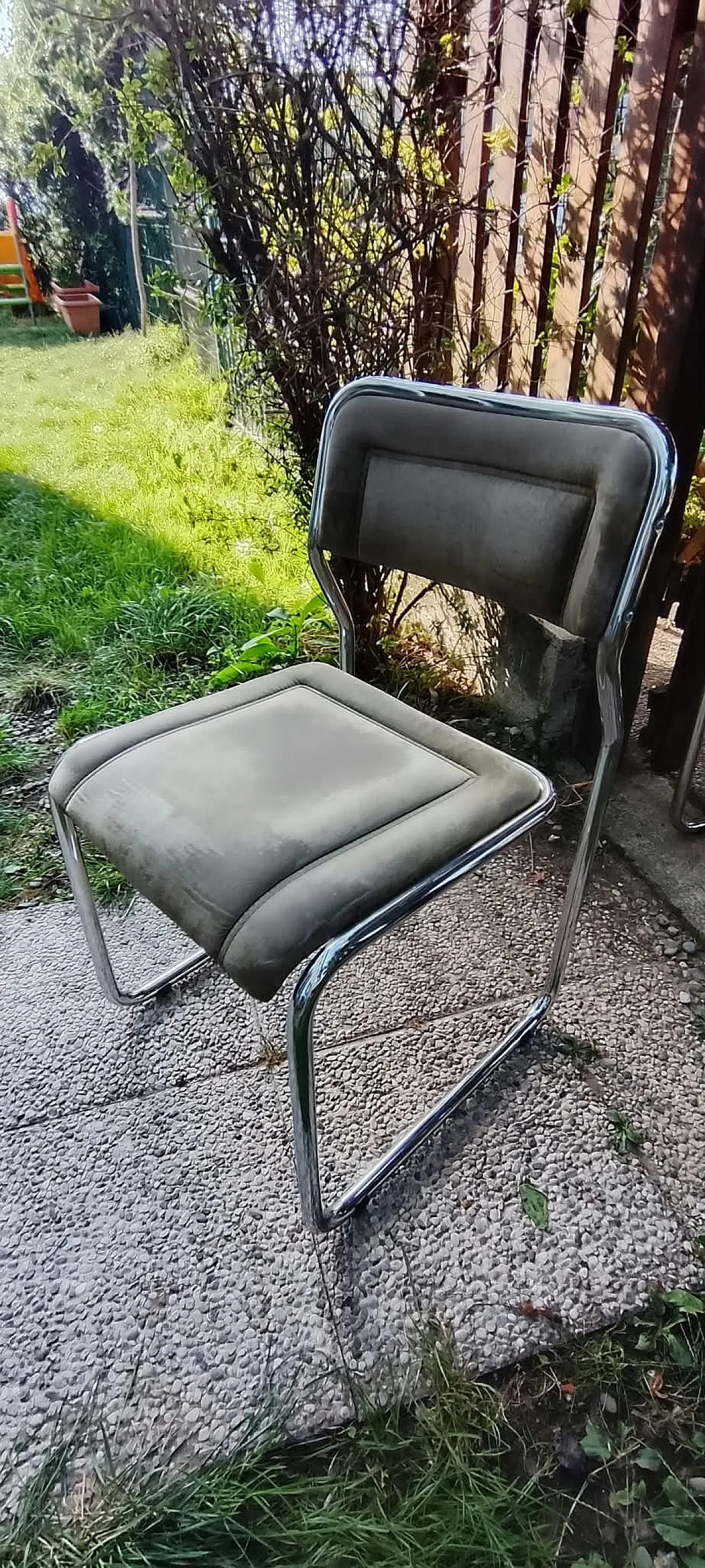 4 Cantilever chairs and smoked glass table, 1970s 3