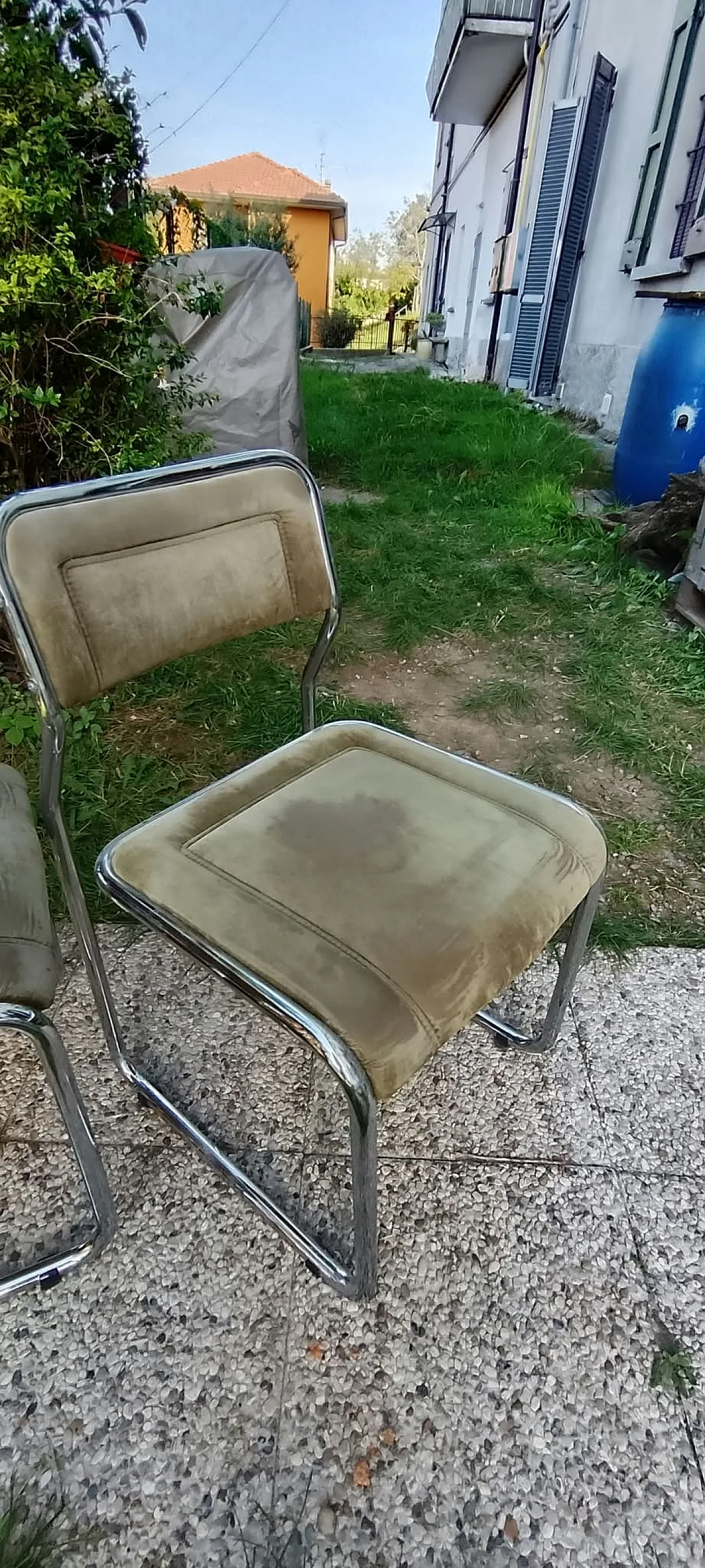 4 Cantilever chairs and smoked glass table, 1970s 5