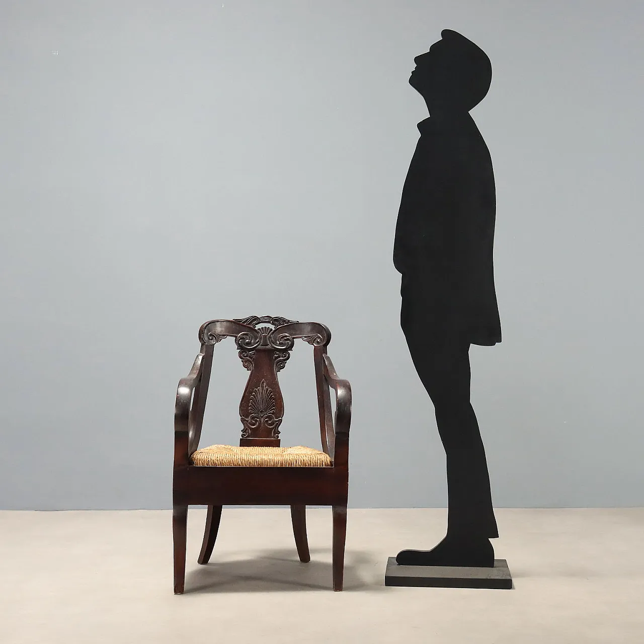 Restoration walnut armchair, 19th century 2
