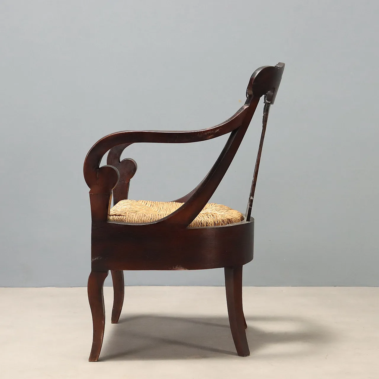 Restoration walnut armchair, 19th century 3