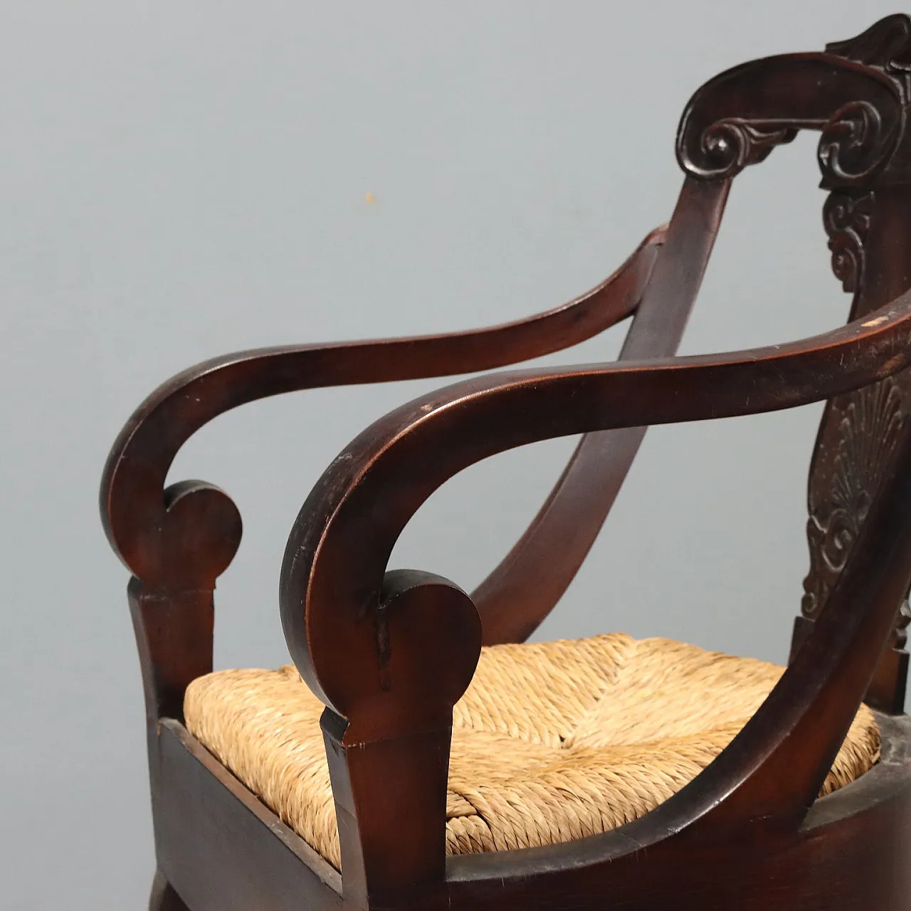 Restoration walnut armchair, 19th century 5