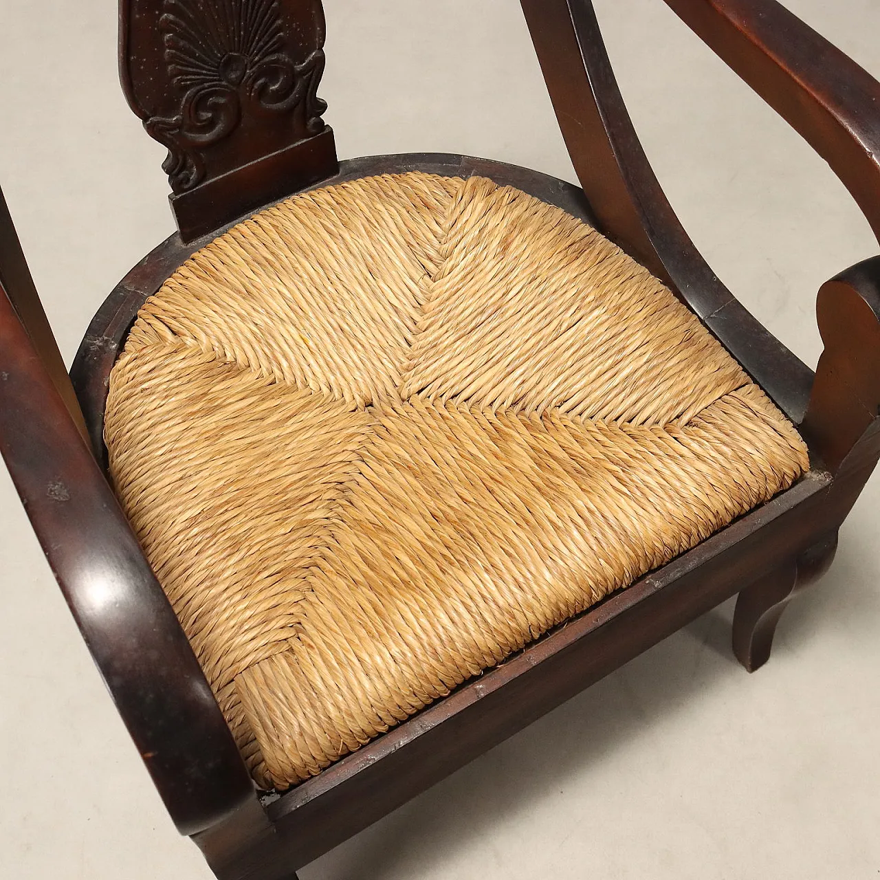 Restoration walnut armchair, 19th century 7