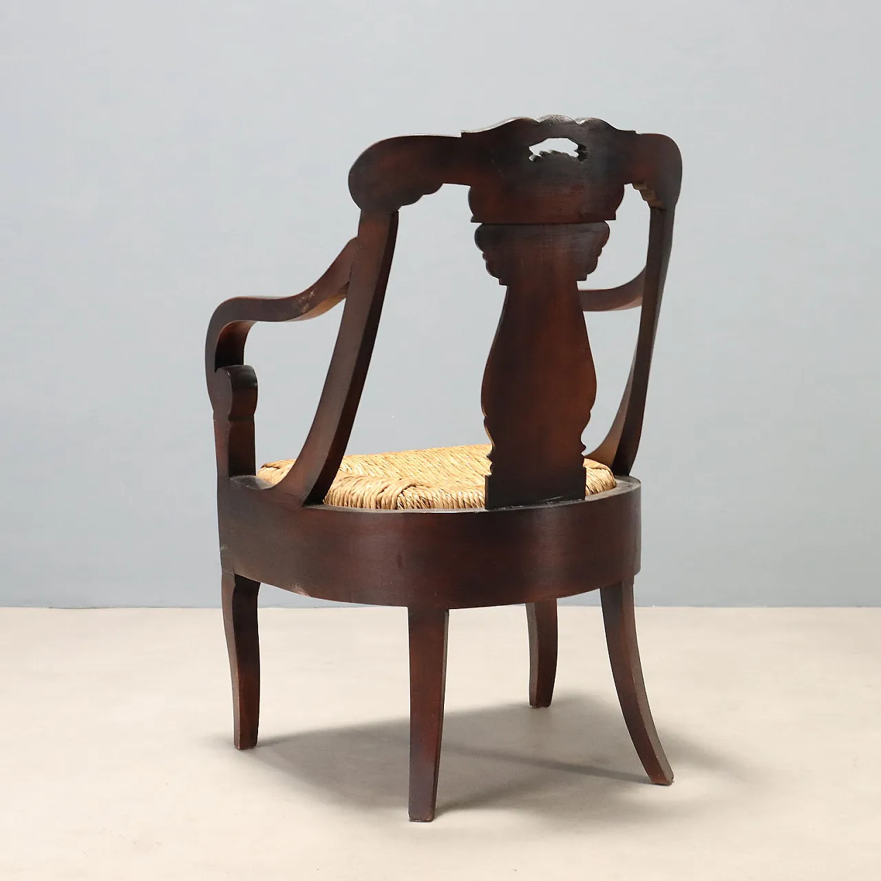Restoration walnut armchair, 19th century 8