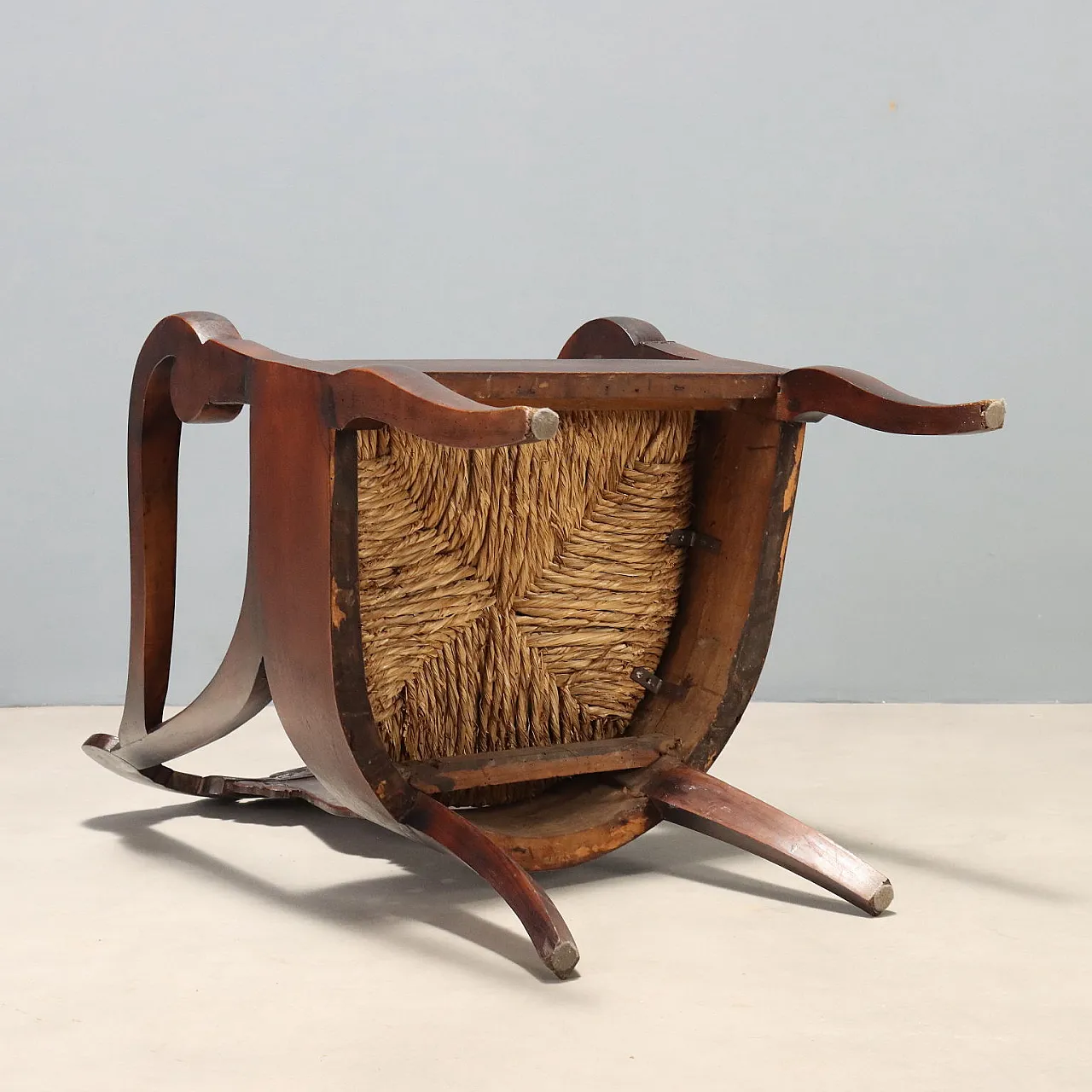 Restoration walnut armchair, 19th century 9