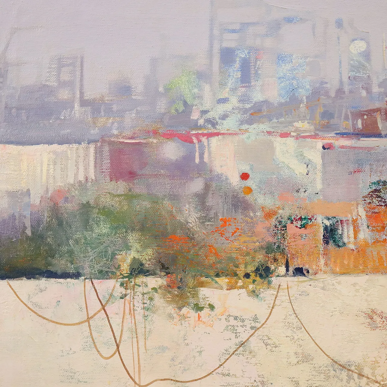 Painting by Temistocle Scola, oil on canvas, 20th century 5