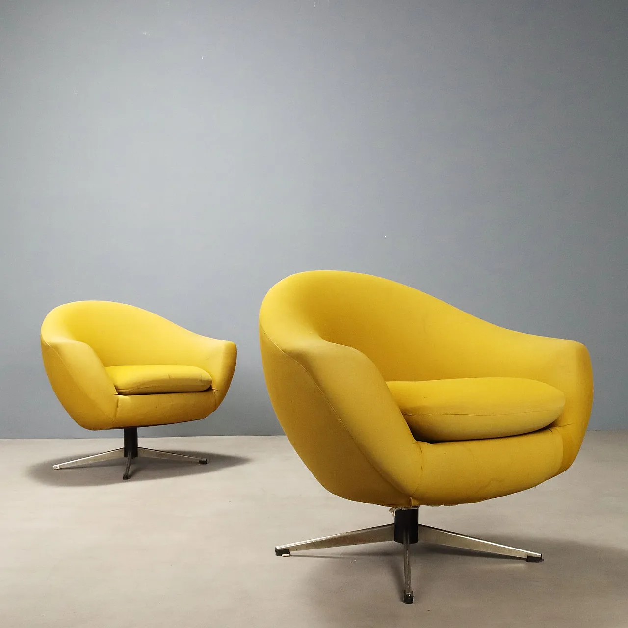 Pair of swivel chairs by Carl Eric Klote for Overman MFG, 1960s 1