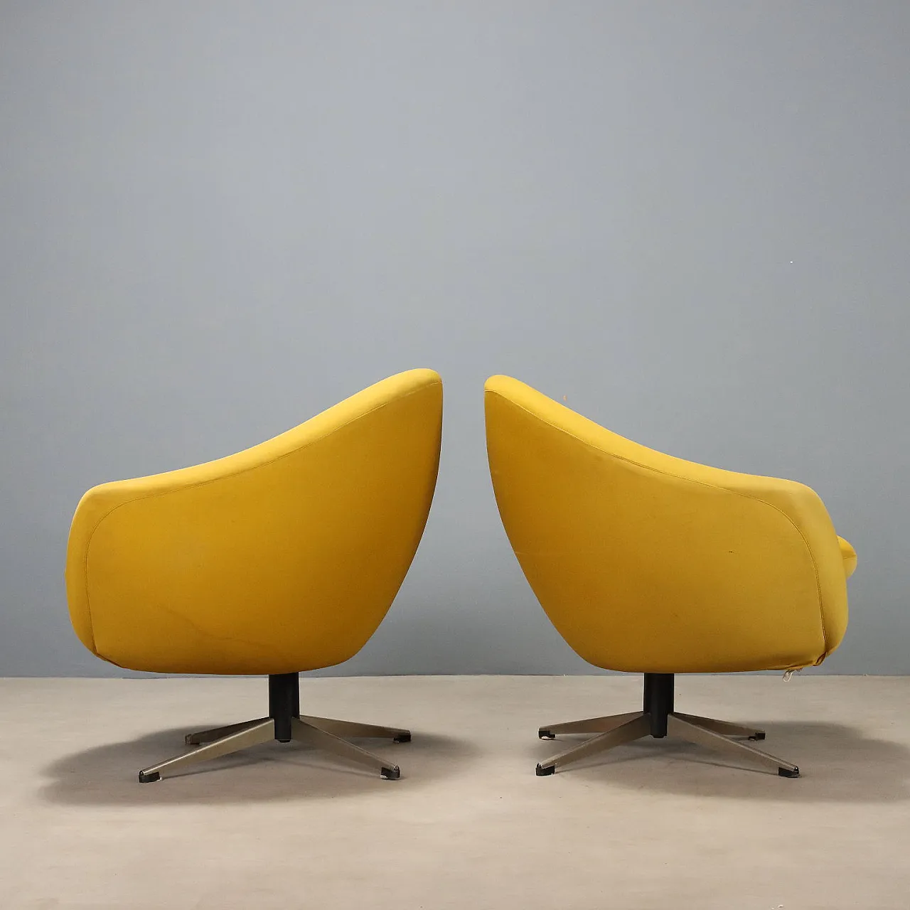 Pair of swivel chairs by Carl Eric Klote for Overman MFG, 1960s 3