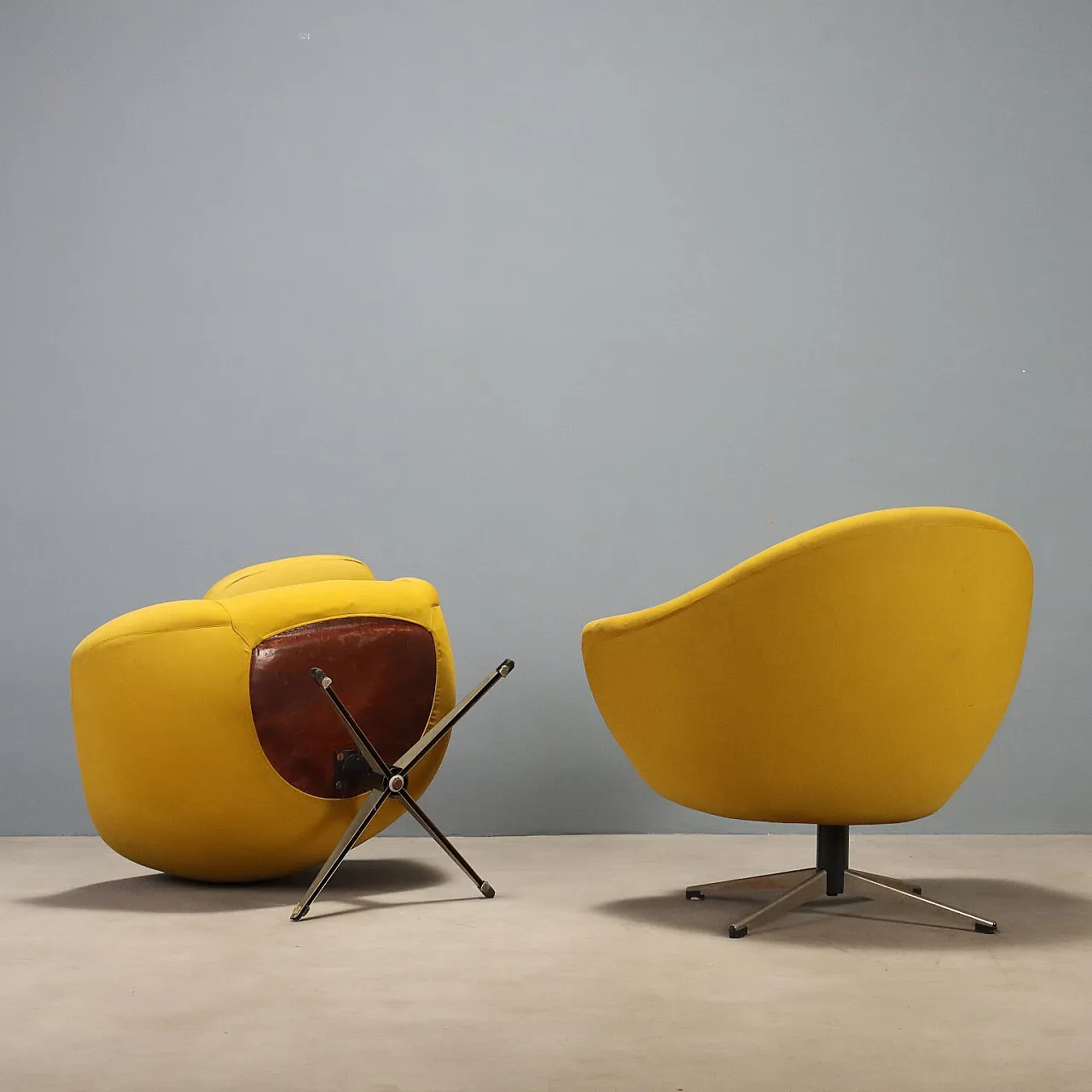 Pair of swivel chairs by Carl Eric Klote for Overman MFG, 1960s 10