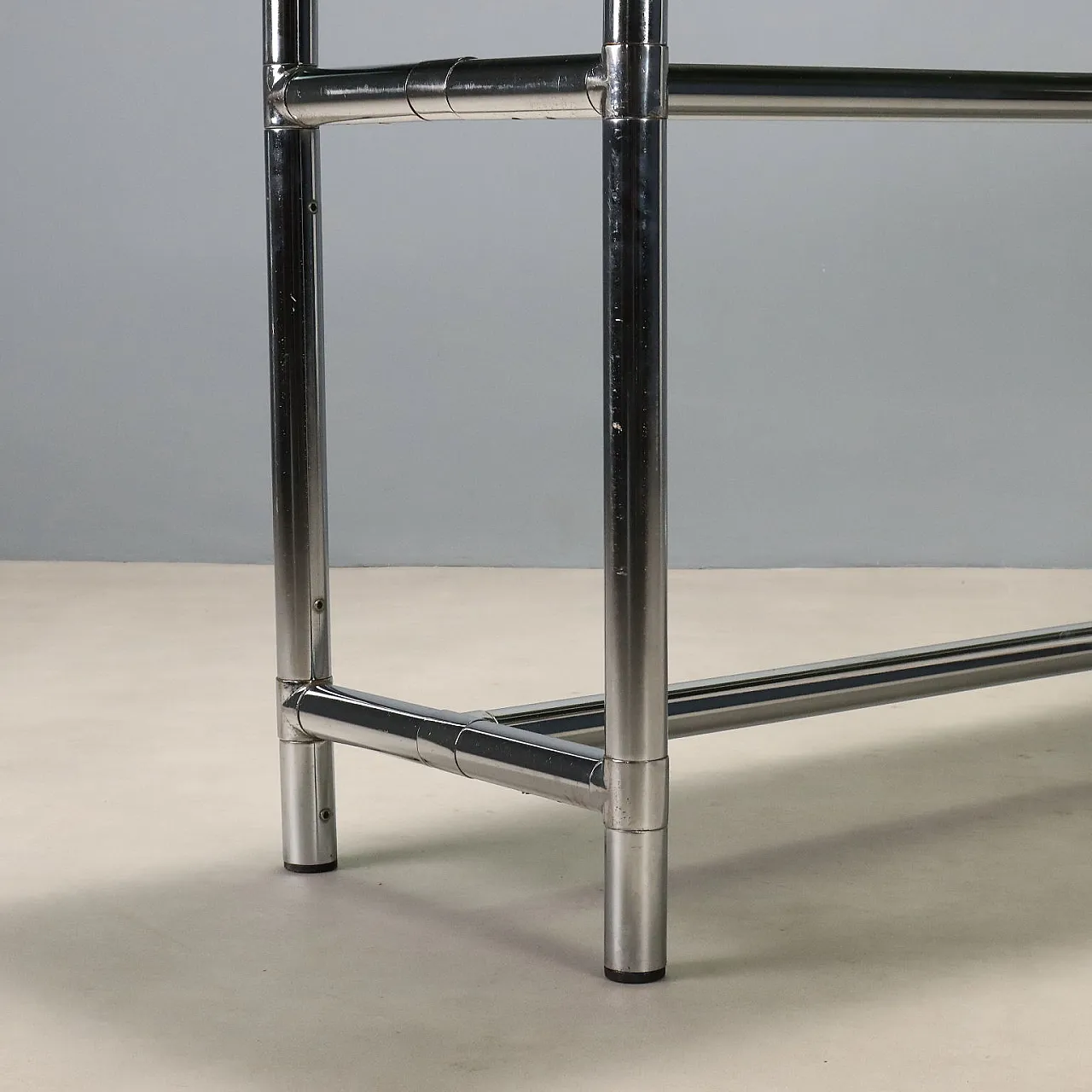 Chromed tubing console, 1980s 5
