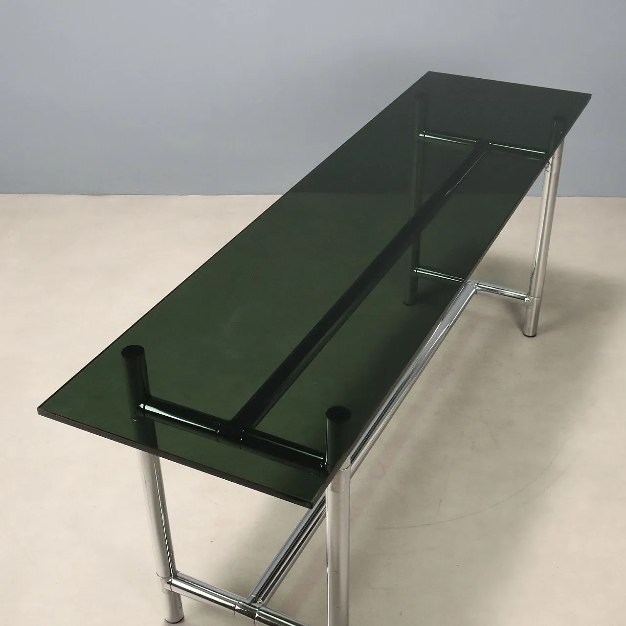 Chromed tubing console, 1980s 7