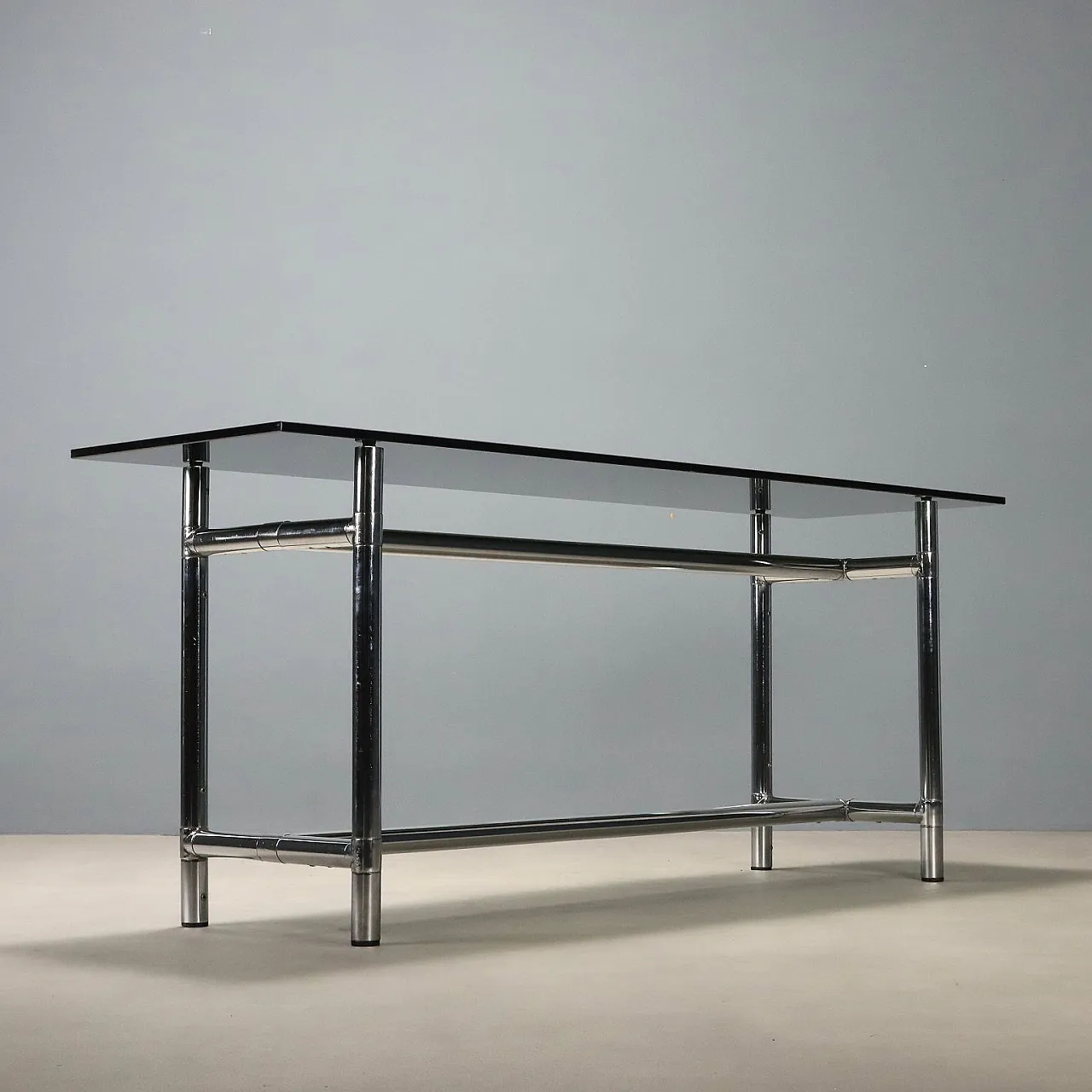 Chromed tubing console, 1980s 8