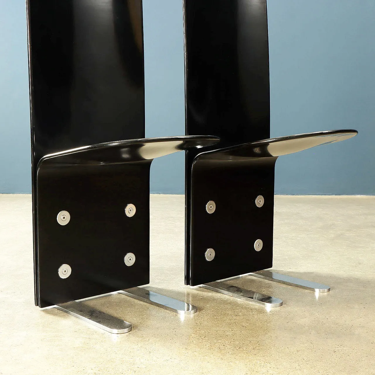 6 Pellicano chairs by Luigi Saccardo for Arrmet, 1980s 5