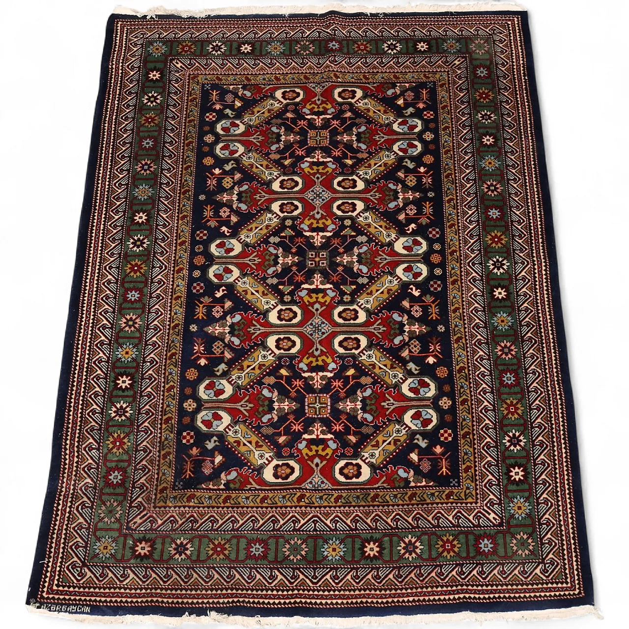Shirvan rug in cotton and wool, late 20th century 9