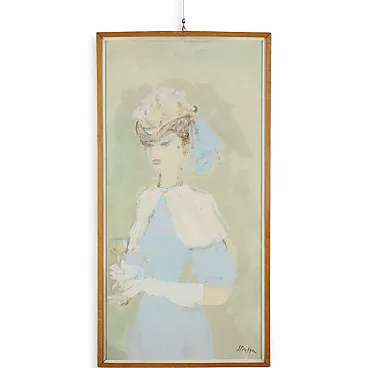 Leonardo Stroppa, oil on hardboard, 20th century