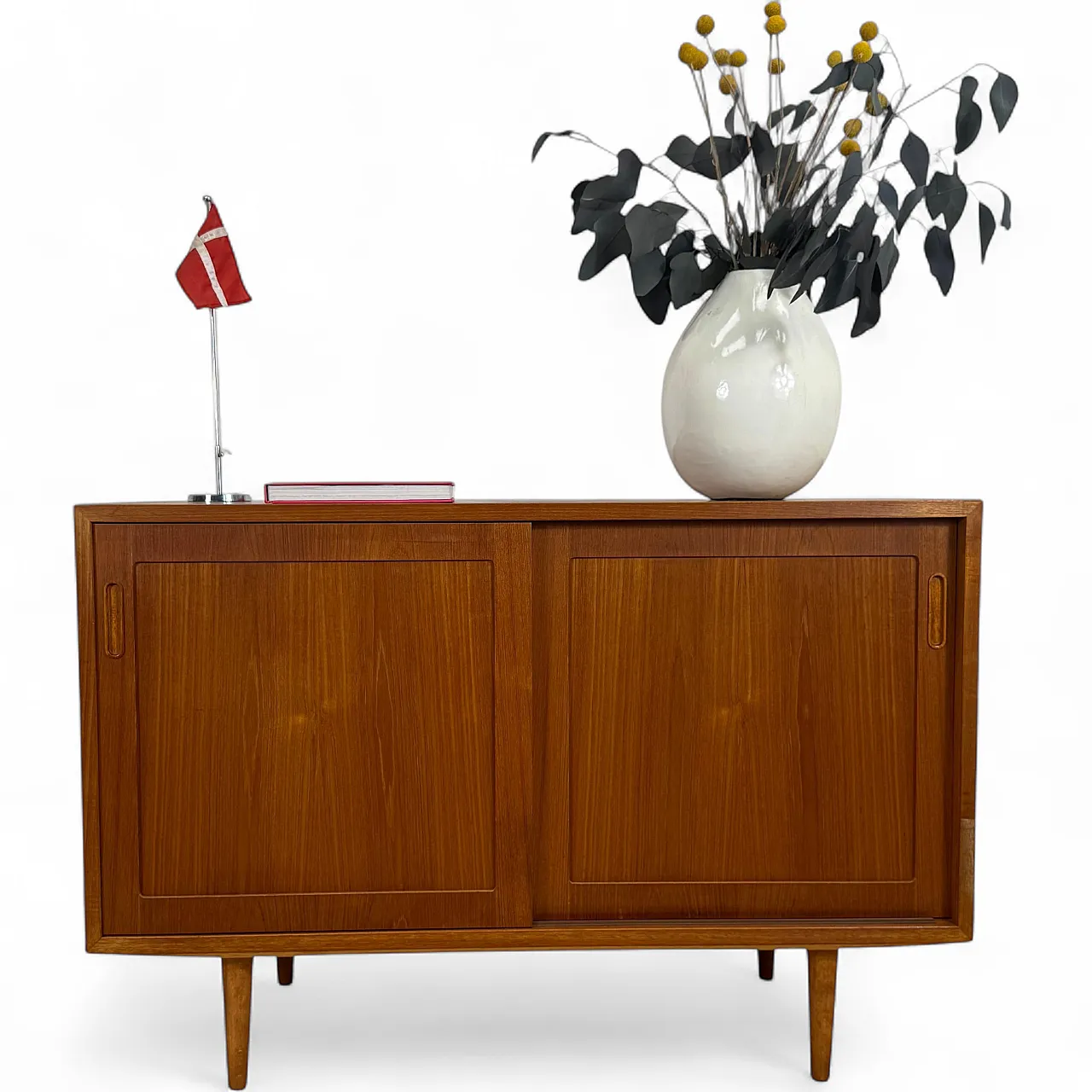 Danish teak sideboard with sliding doors, 1960s 6